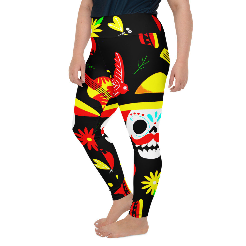 Watch video instructions for how to use . Ps07 Skulls African Print For Plus Size Leggings Printful Template File Hrybrand