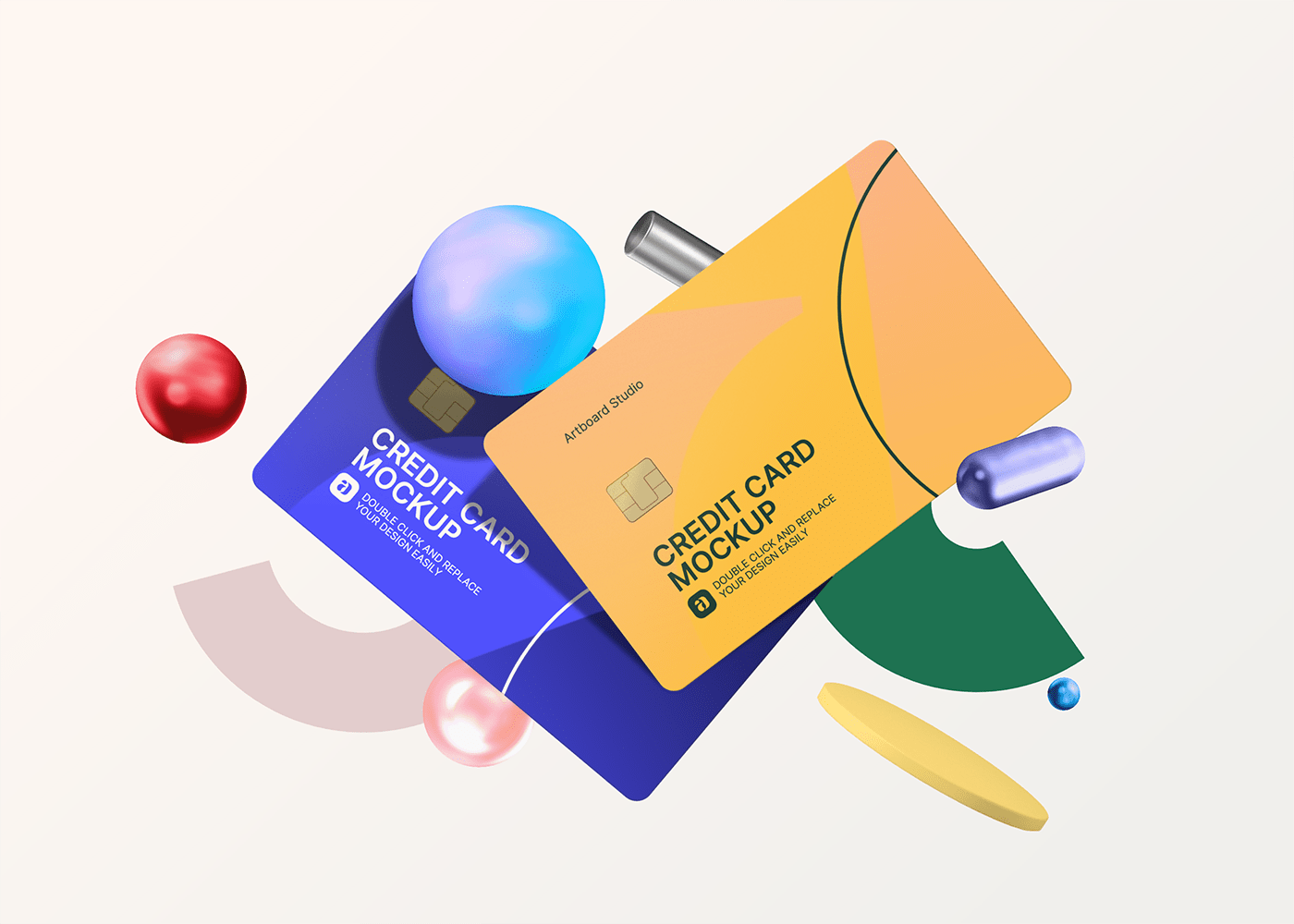 Credit & membership card mockup gives an excellent presentation of a credit card in a matter of minutes, only a few clicks are required to . Credit Card Mockup Scene