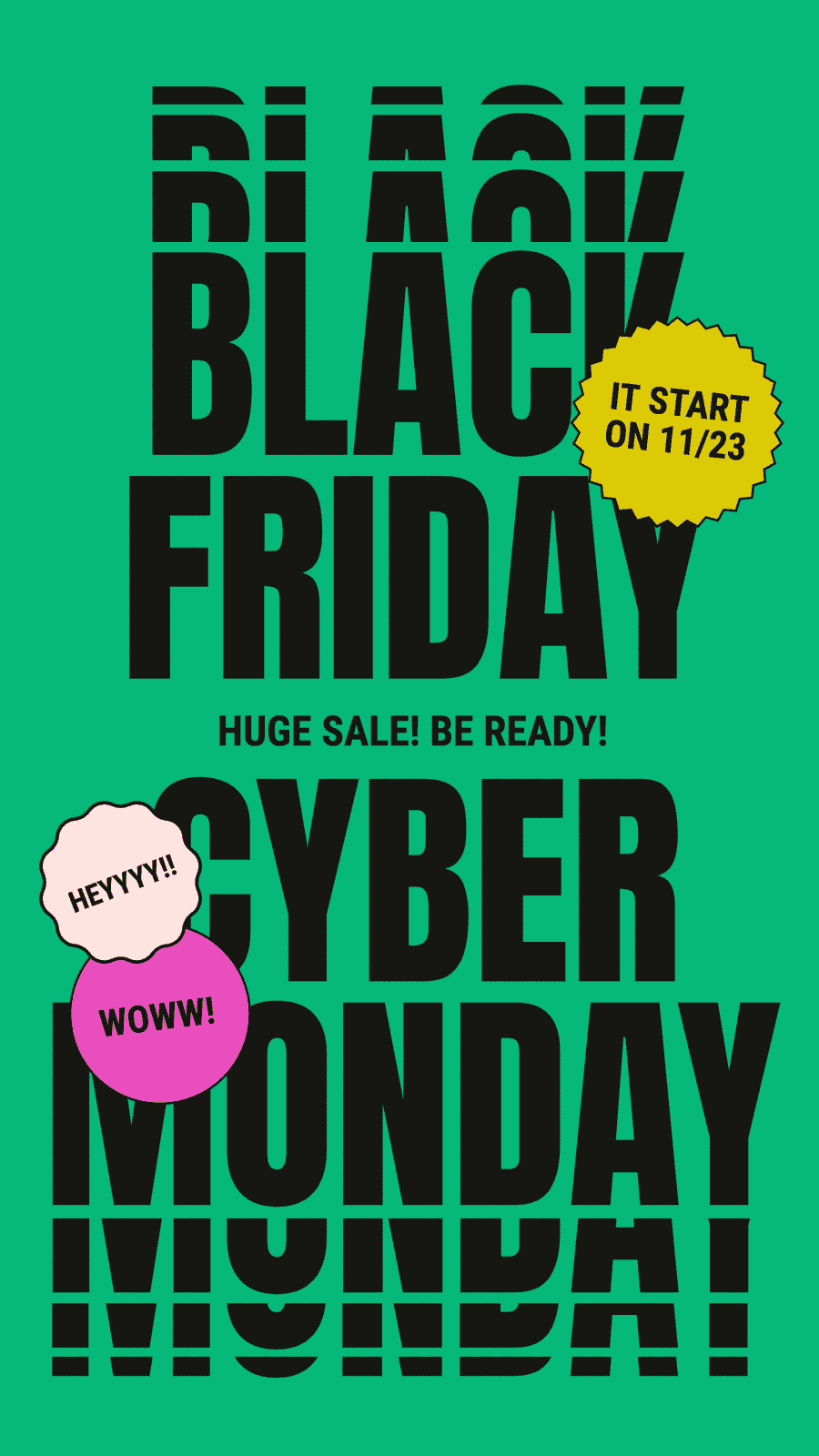 Remix any template design with the specifics related to your business or deal by changing the image, editing the copy, or tweaking the colors—and in seconds, . Animated Colorful Black Friday Cyber Monday Story Template