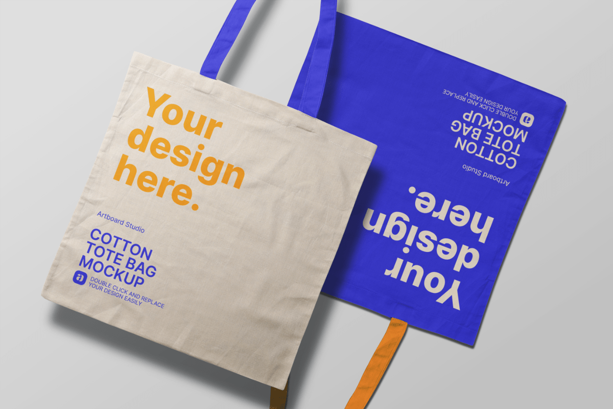 Meet an elegant free tote bag mockup to showcase any branding designs. Free Canvas Tote Bag Mockup Template