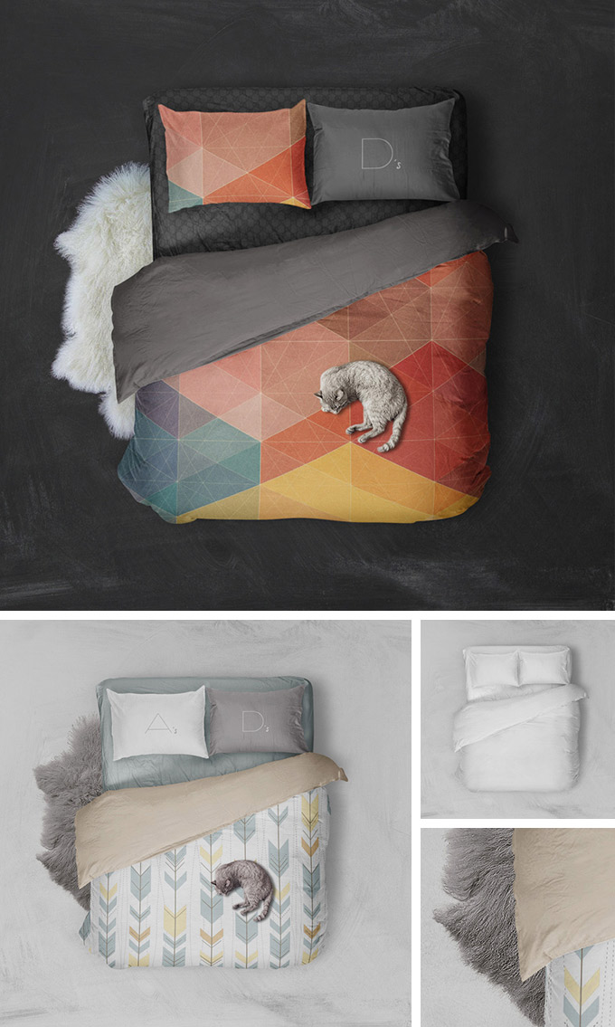 You can use the pillow mockup psd to show case your pillow cover design perfectly in photorealistic manner. 690 Best Bedding Mockup Templates Free Premium