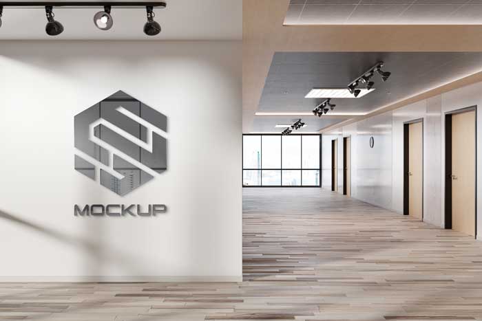 Use the form above or click here to get a business sign or logo mockup. Reflective Office Wall Logo Mockup Free Download