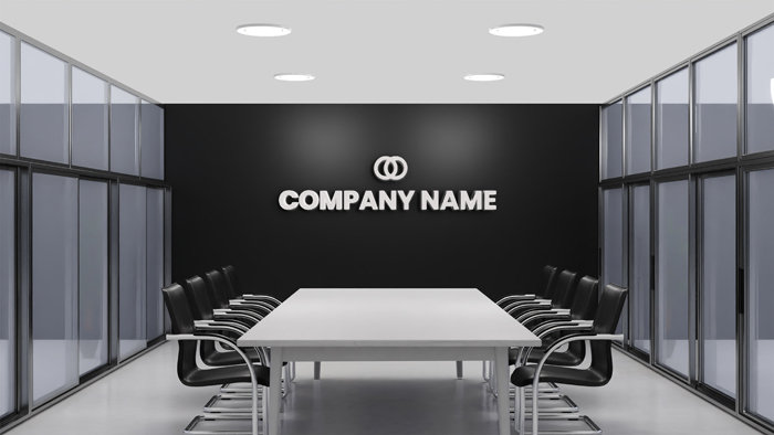 Mockup photos collects high quality mockup images from around the world. Logo Mockup Black Wall Meeting Room Office Download