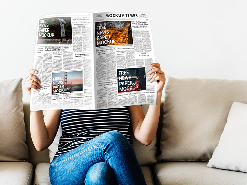 48+ Download Open Newspaper Mockup&nbsp;Psd